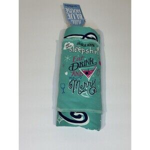 Hatley Little Blue House Christmas Sleepshirt NWT Women Cotton Nightshirt PJ